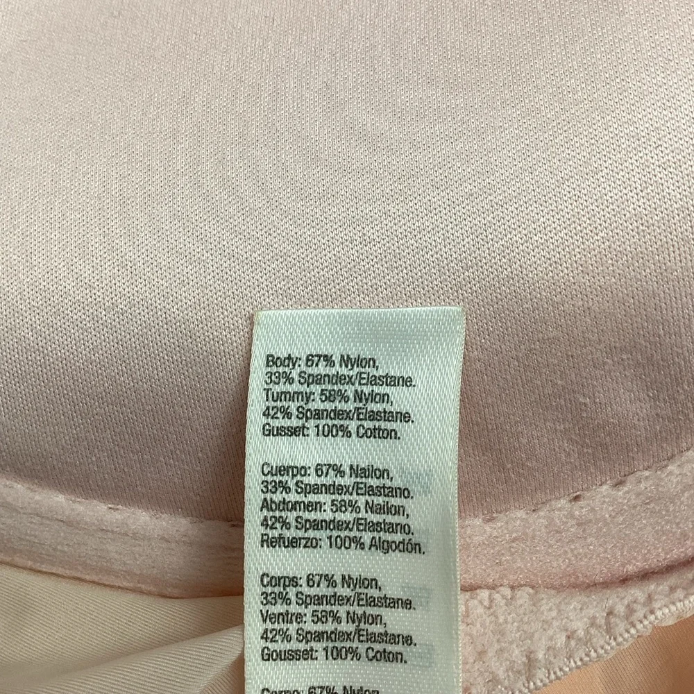 Spanx Haute Contour Deco Sweetheart Pink Panty Bodysuit Bodyshaper 34B